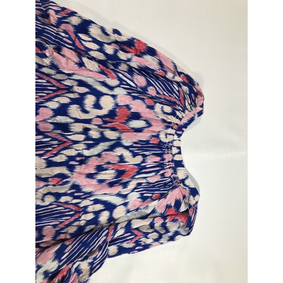 Crown Ivy Floral Blouse Womens Long Flared Sleeve V Neck Top Size PXL - Picture 7 of 7